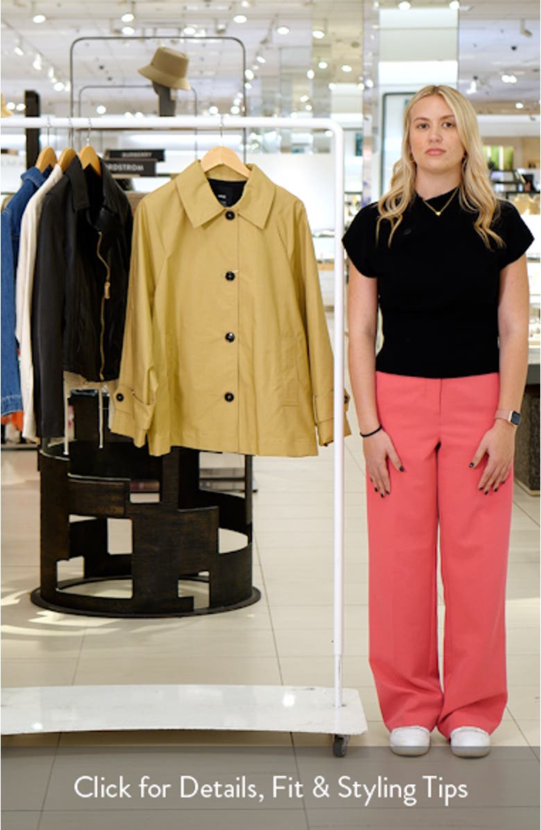 Crop Cotton Trench Coat, sales video thumbnail