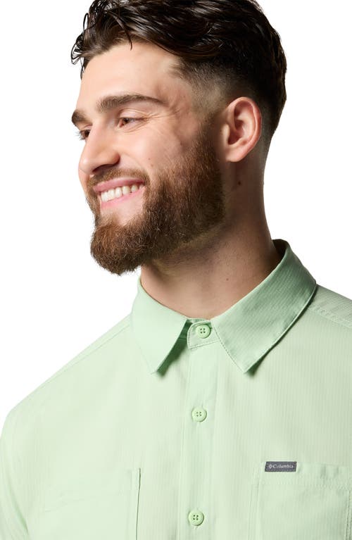 Columbia Red Eagle Lake Omni-wick™ Short Sleeve Button-up Shirt In Sage Leaf