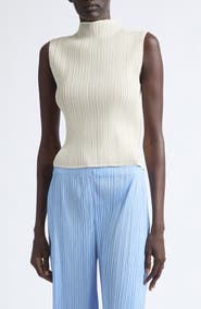 Pleats Please Issey Miyake Monthly Colors August Pleated Sleeveless Top