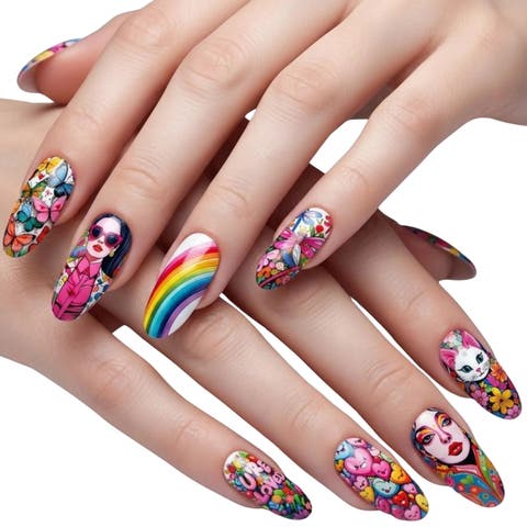 Nail Polish Strips Pop Art Fiesta Set - 16ct