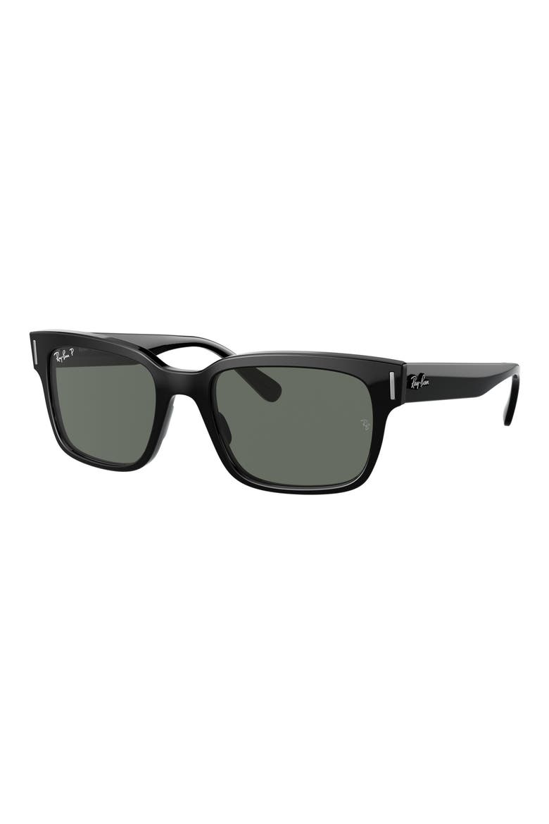 55mm Wayfarer Sunglasses, Alternate, color, SHINY BLACK