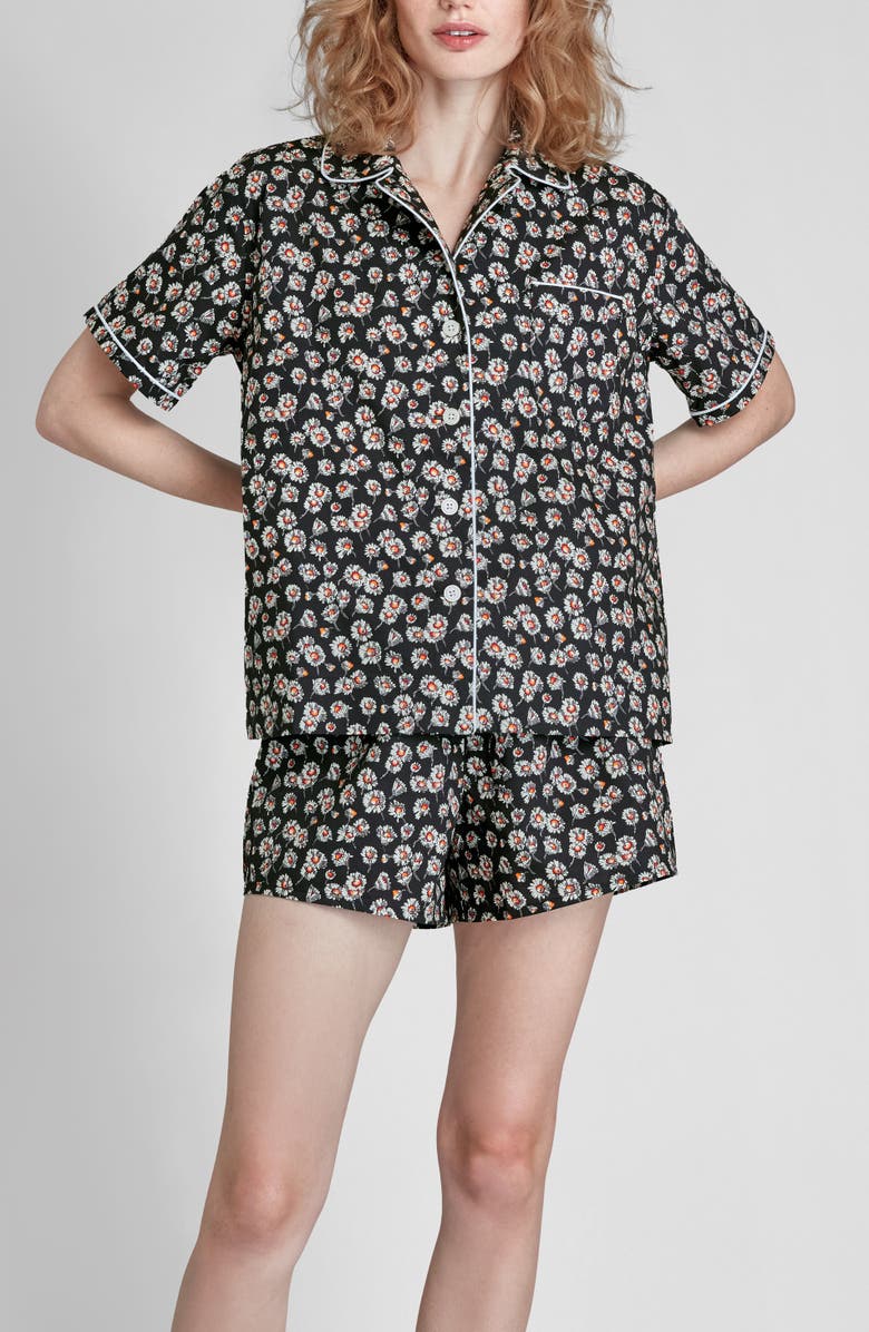 Sleepy Jones Corita Pajama Set, Main, color, Daisy Print