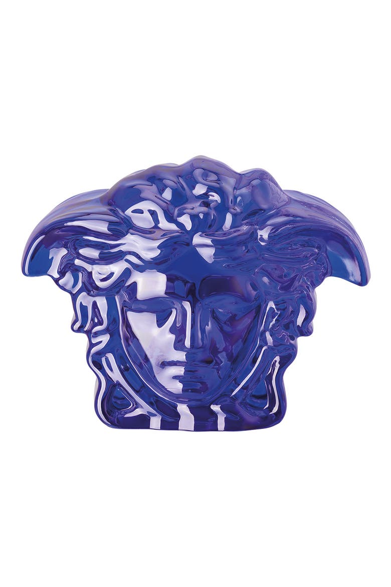 Medusa Lumiere Crystal Paperweight, Main, color, BLUE