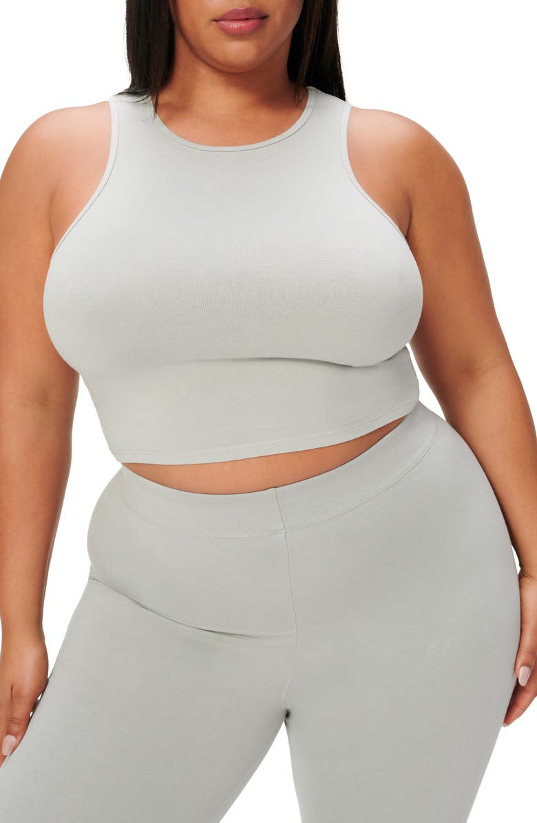 Good American Crop Muscle Tank, Main, color,