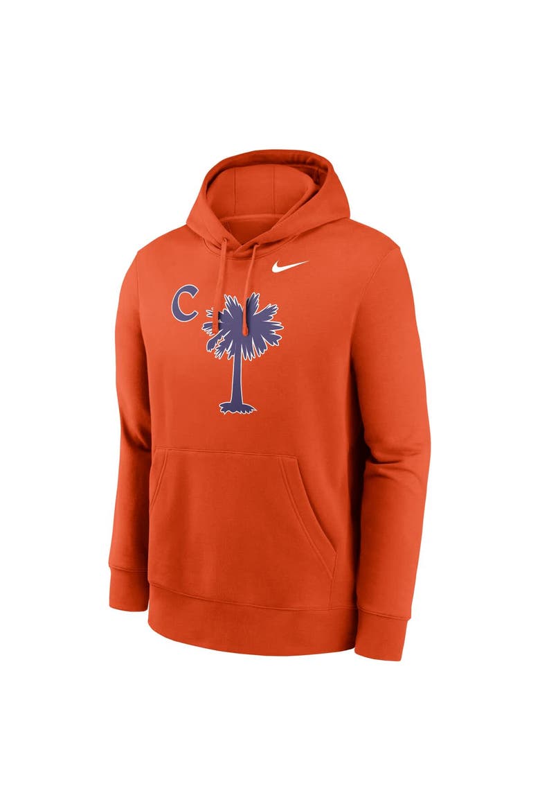 Men's Nike Orange Clemson Tigers Palmetto C Club Fleece Pullover Hoodie, Alternate, color, Orange