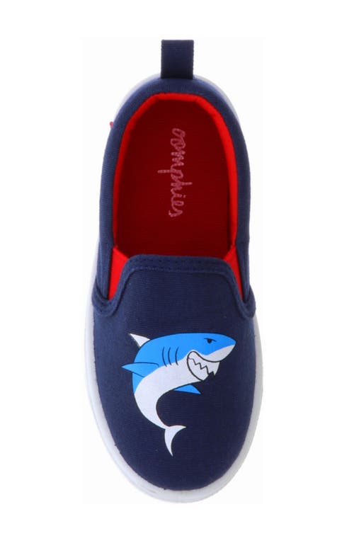 Oomphies Kids' Rascal Slip-on Sneaker In Navy Shark