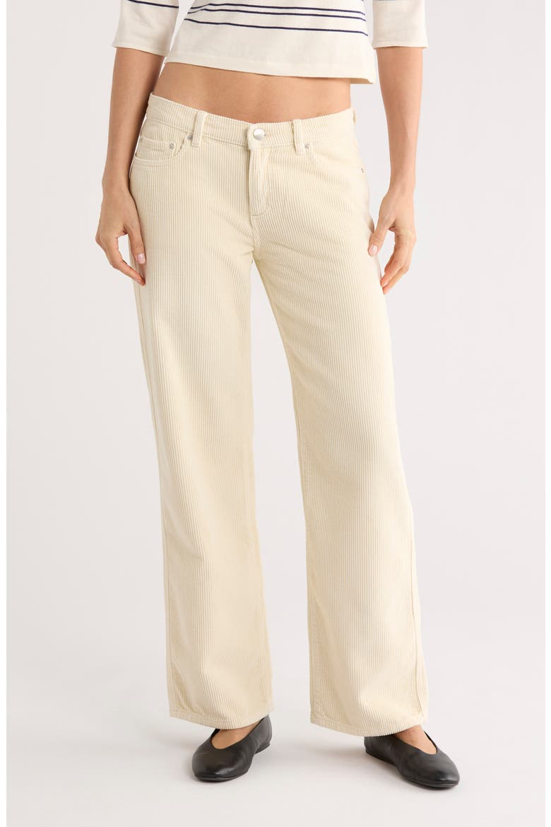 Drue Low Rise Straight Leg Corduroy Jeans, Main, color, MANILLA