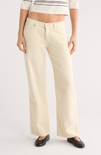 Dl1961 Drue Low Rise Straight Leg Corduroy Jeans In Brown