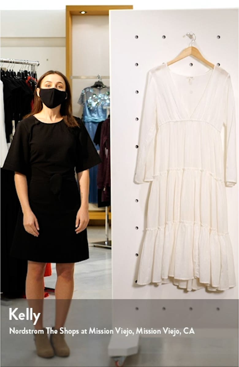 x The Salty Blonde Wanderlust Long Sleeve Cover-Up Maxi Dress, sales video thumbnail