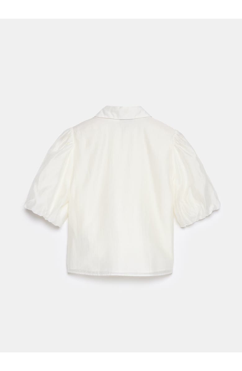 MINT VELVET Textured Puff Sleeve Button-Up Blouse, Alternate, color, Cream