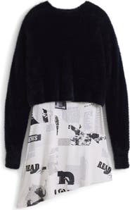 Desigual Mixed Media Asymmetric Dress