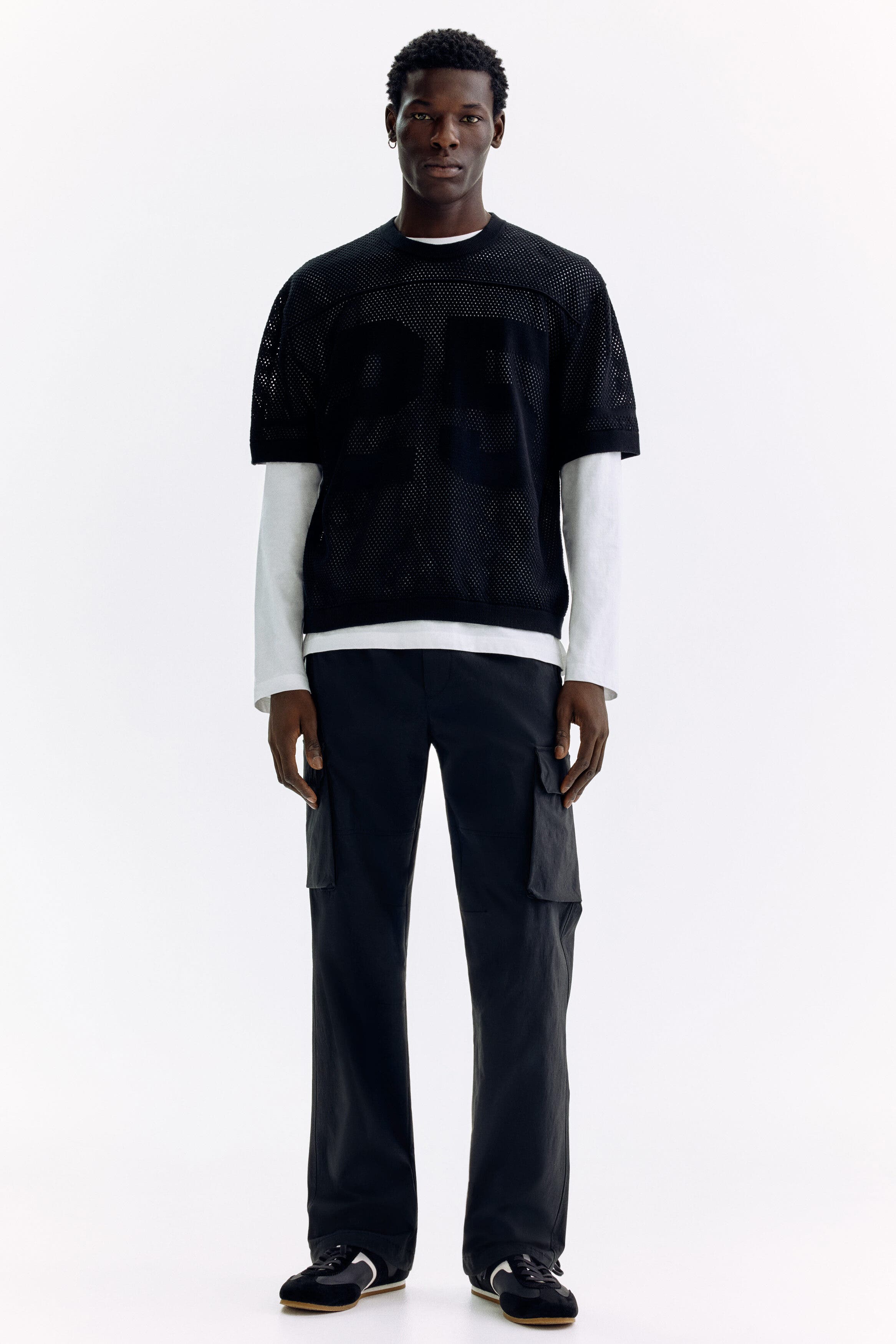 Regular Fit Nylon Cargo Trousers - image 2