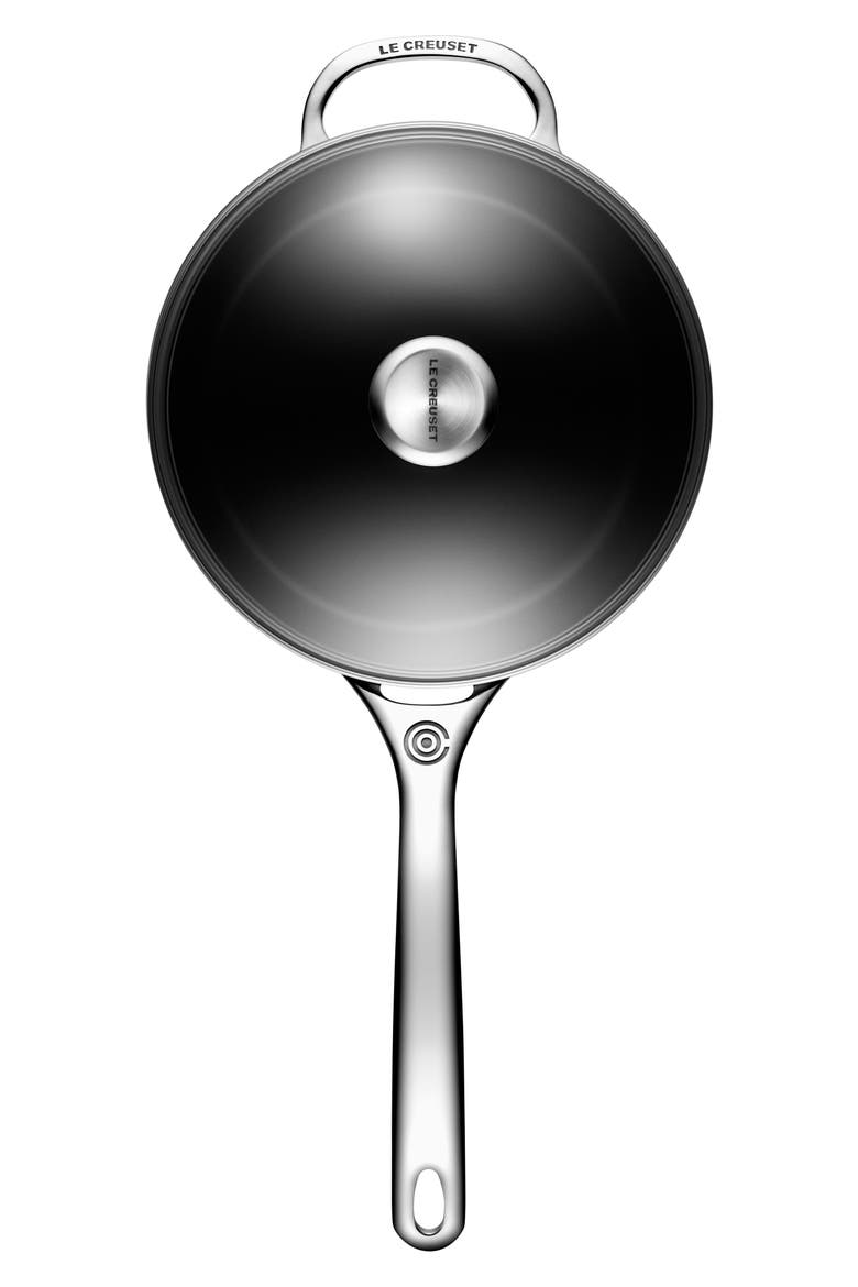 4-Quart Toughened Nonstick PRO Saucepan, Alternate, color, BLACK