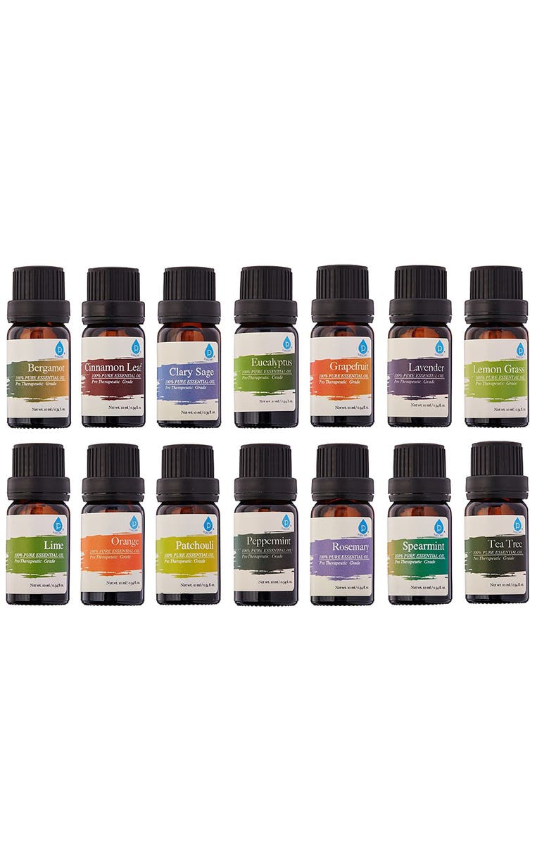 PURSONIC 14 pack of 100% Pure Essential Aromatherapy Oils, Main, color, Multicolor