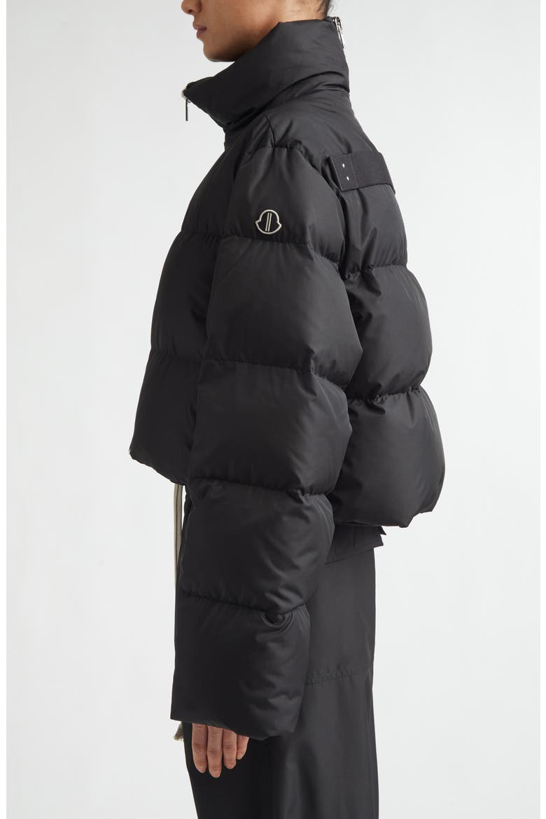 x Rick Owens Cyclopic Crop Down Puffer Jacket, Alternate, color, BLACK