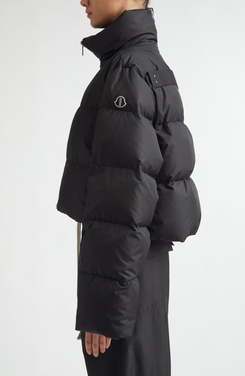 Moncler x Rick Owens Cyclopic Crop Down Puffer Jacket, Alternate, color, Black