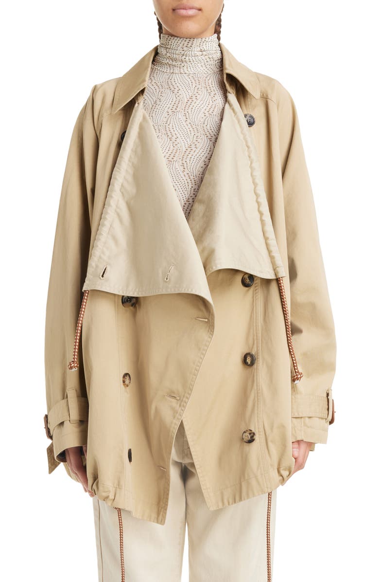Isabel Marant Dusika Cotton Trench Jacket, Main, color,
