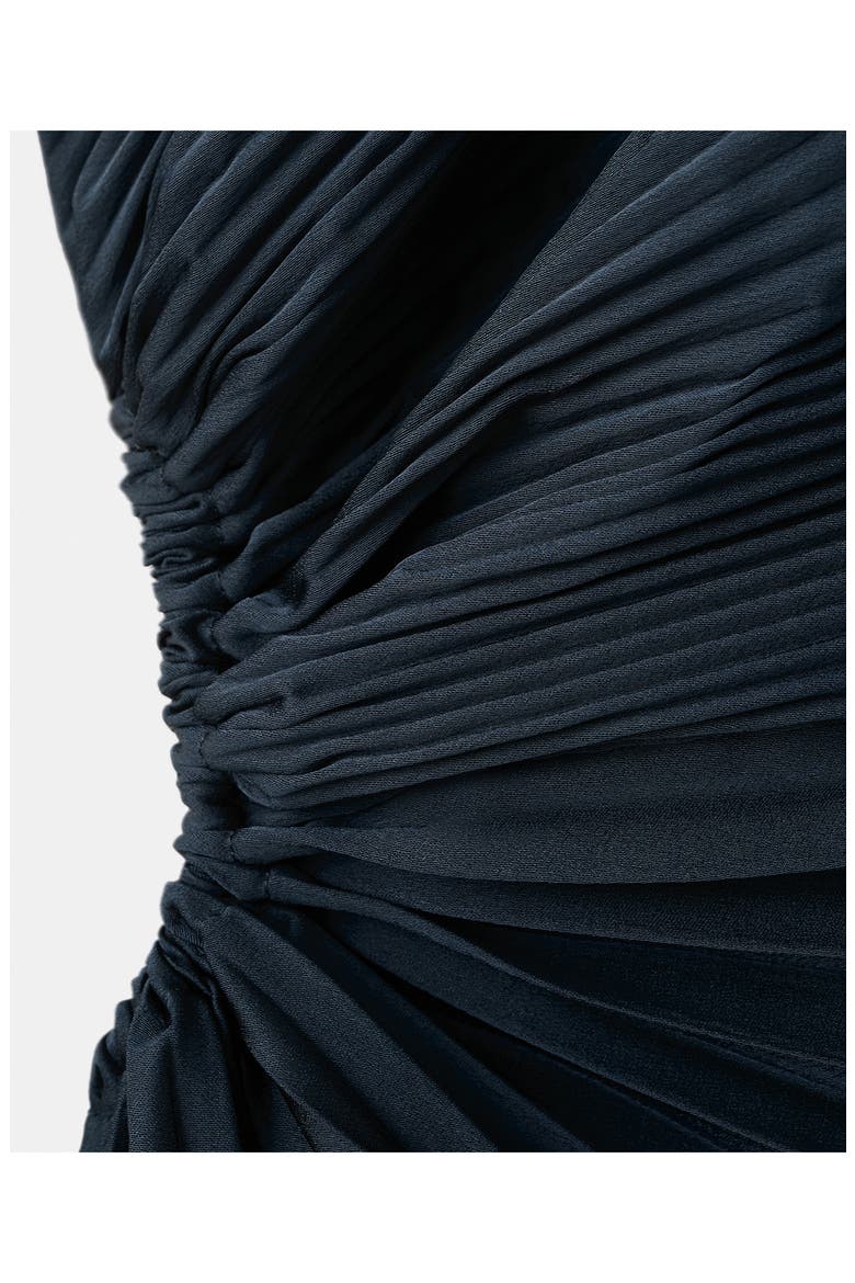 One-Shoulder Evening Dress, Alternate, color, BLUE