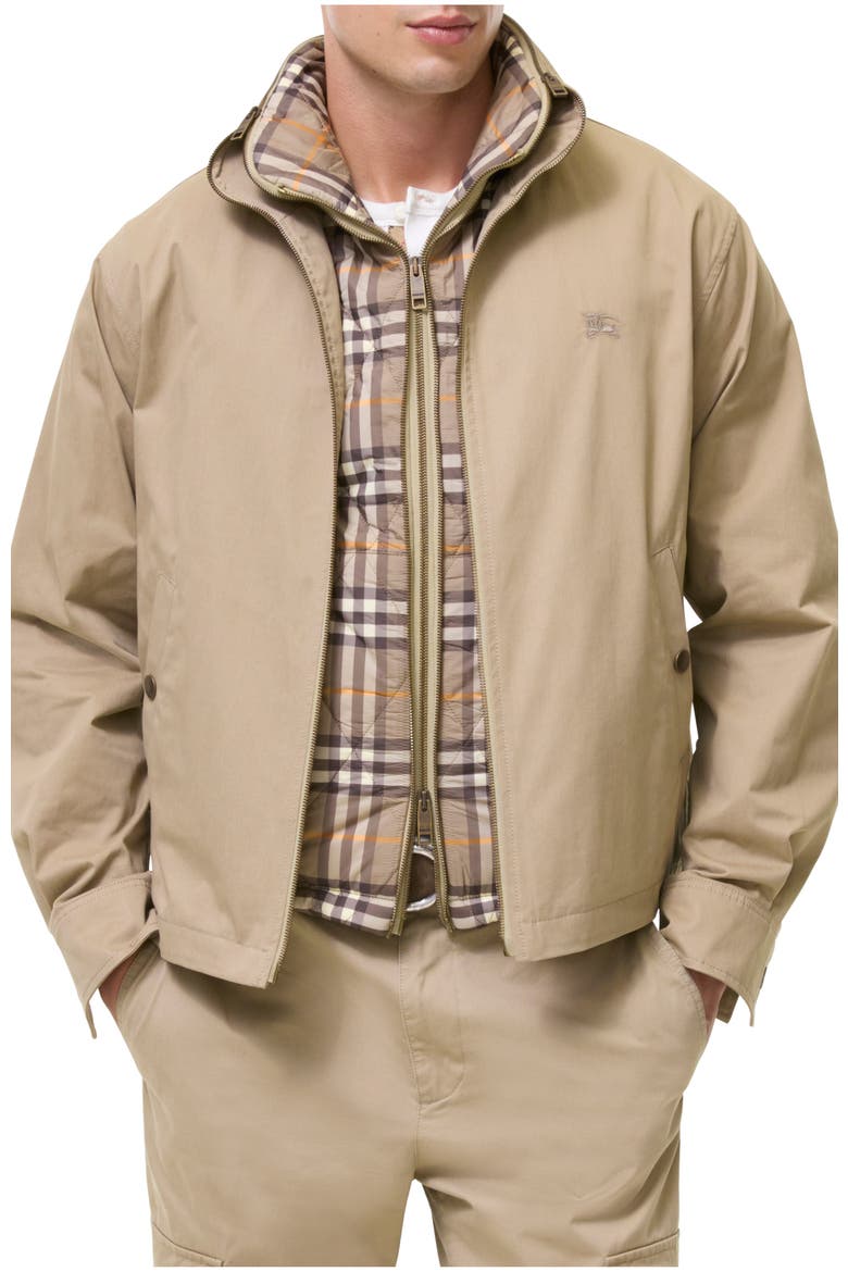 Cotton Twill Jacket with Warmer, Main, color, Saltmarsh beige