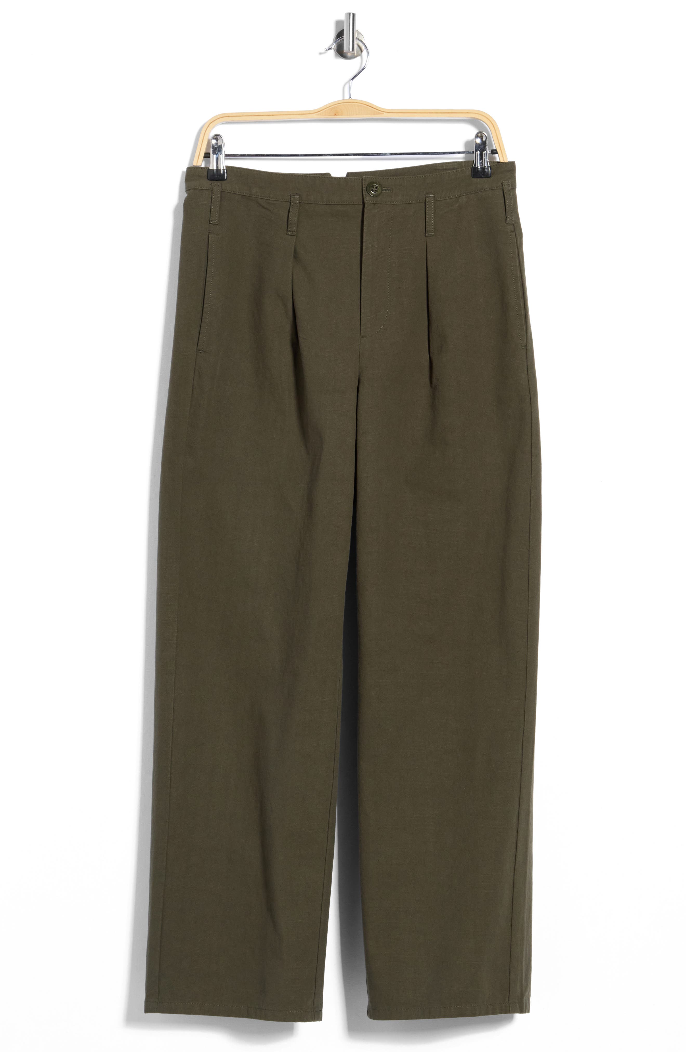 The Parker High Waist Pleated Wide Leg Cotton Pants