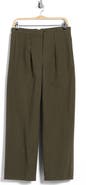 THE GREAT. The Parker High Waist Pleated Wide Leg Cotton Pants
