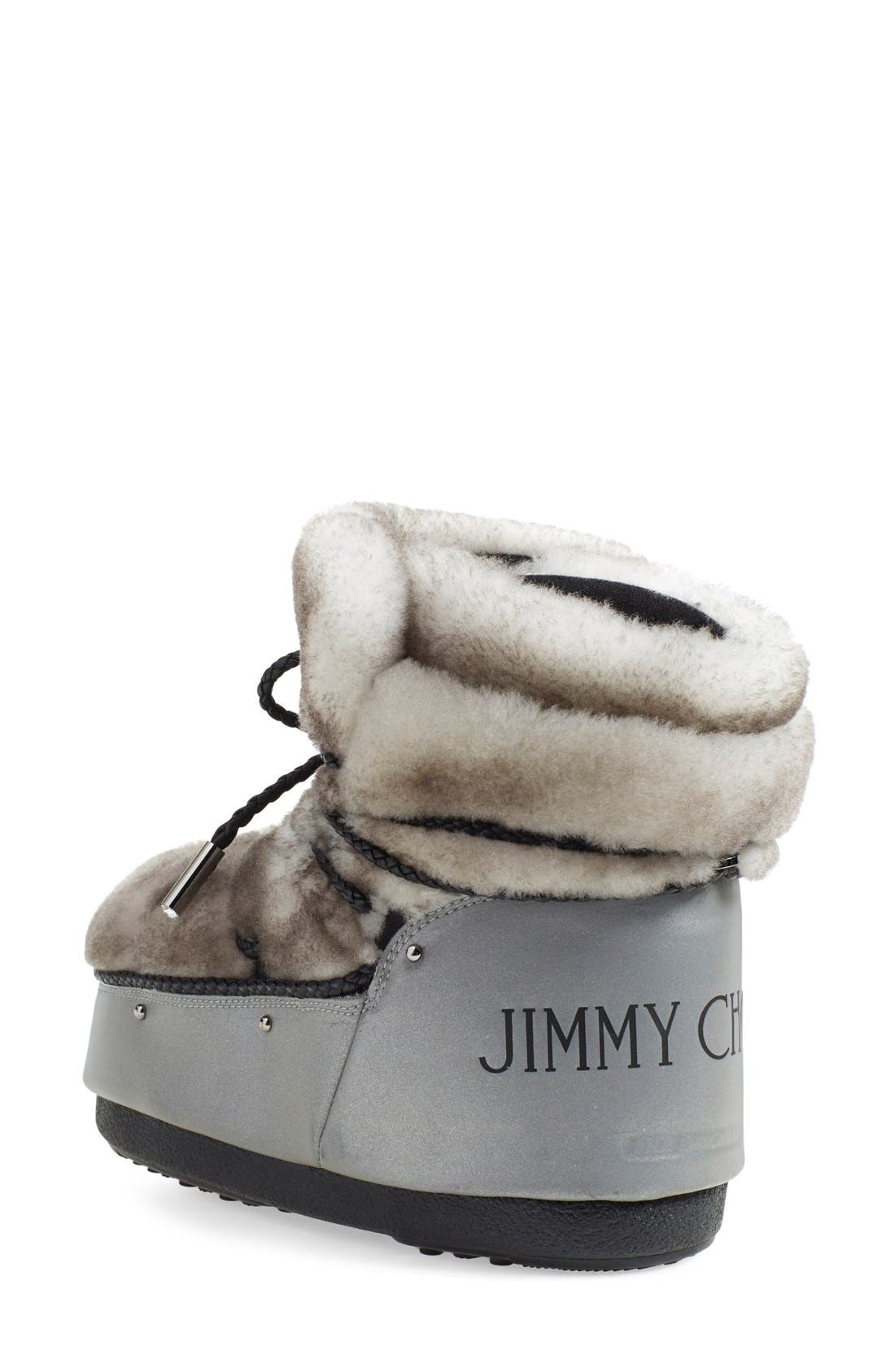 Moon Boot<sup>®</sup> Jimmy Choo Genuine Shearling Moon Boot<sup>®</sup>, Alternate, color, 
