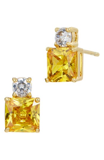 Savvy Cie Jewels Cubic Zirconia Birthstone Stud Earrings In November