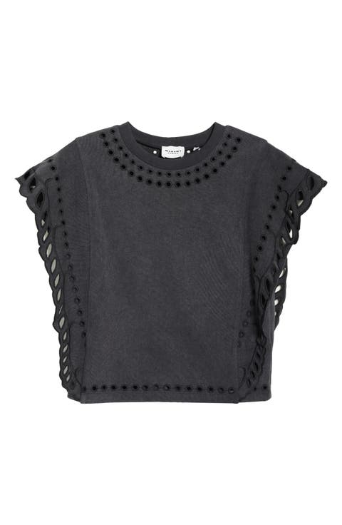 Odyle Cut Out Cotton T-Shirt