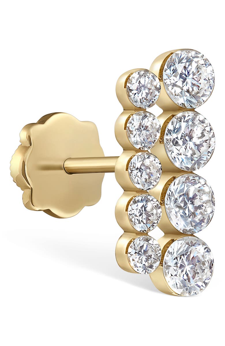 MARIA TASH Apsara Invisible Setting Diamond Bar Single Earring, Main, color,