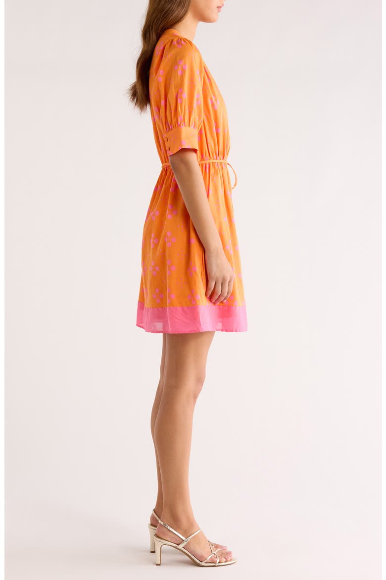 Donna Dot Elanie Button Midi Dress, Alternate, color, ORANGE-PINK