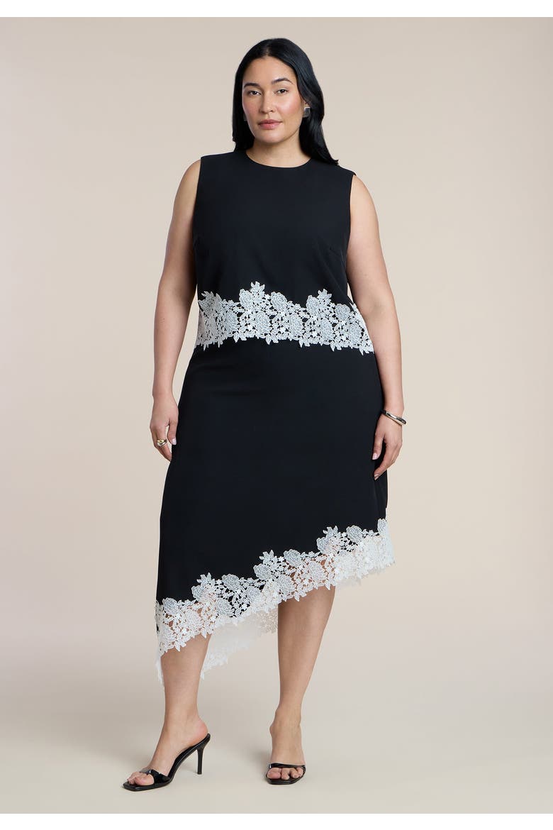 Sleeveless Lace Trimmed Top, Alternate, color, BLACK ONYX