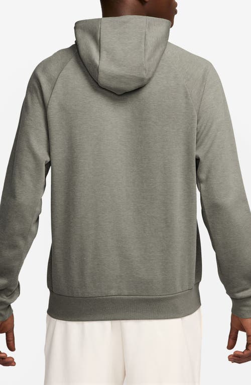 Nike Men's Primary Fleece Dri-fit Uv Full-zip Performance Hoodie In Light Army/heather