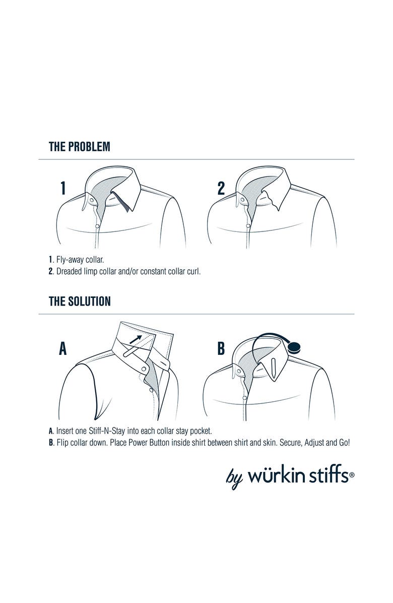 Würkin Stiffs Stiff-N-Stays Magnetic Collar Stays - Set of 2, Alternate, color,