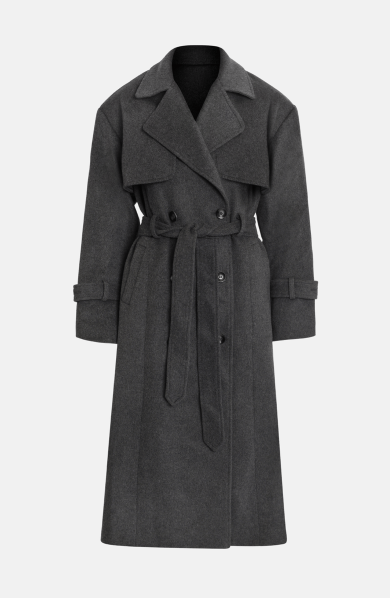 OW Collection MATILDA Wool Coat, Alternate, color, Charcoal Grey