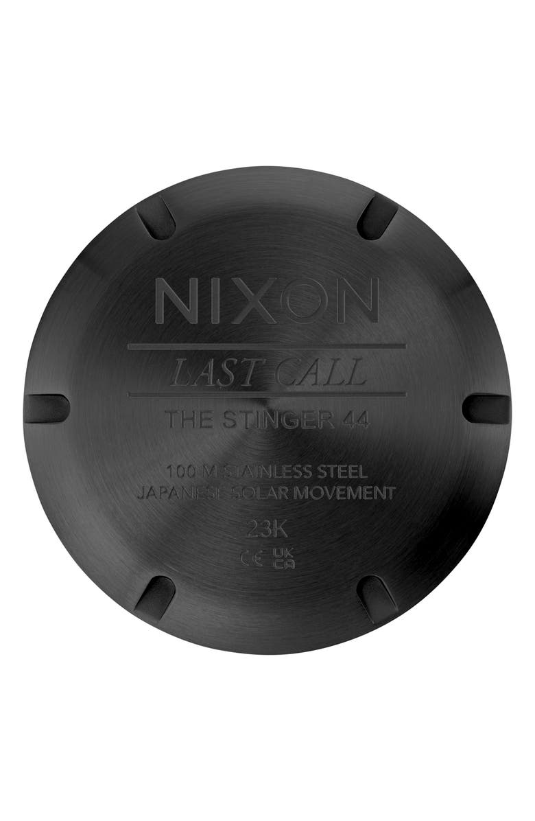 Nixon The Stinger Dive Bracelet Watch, 44mm, Alternate, color, All Matte Black / Black