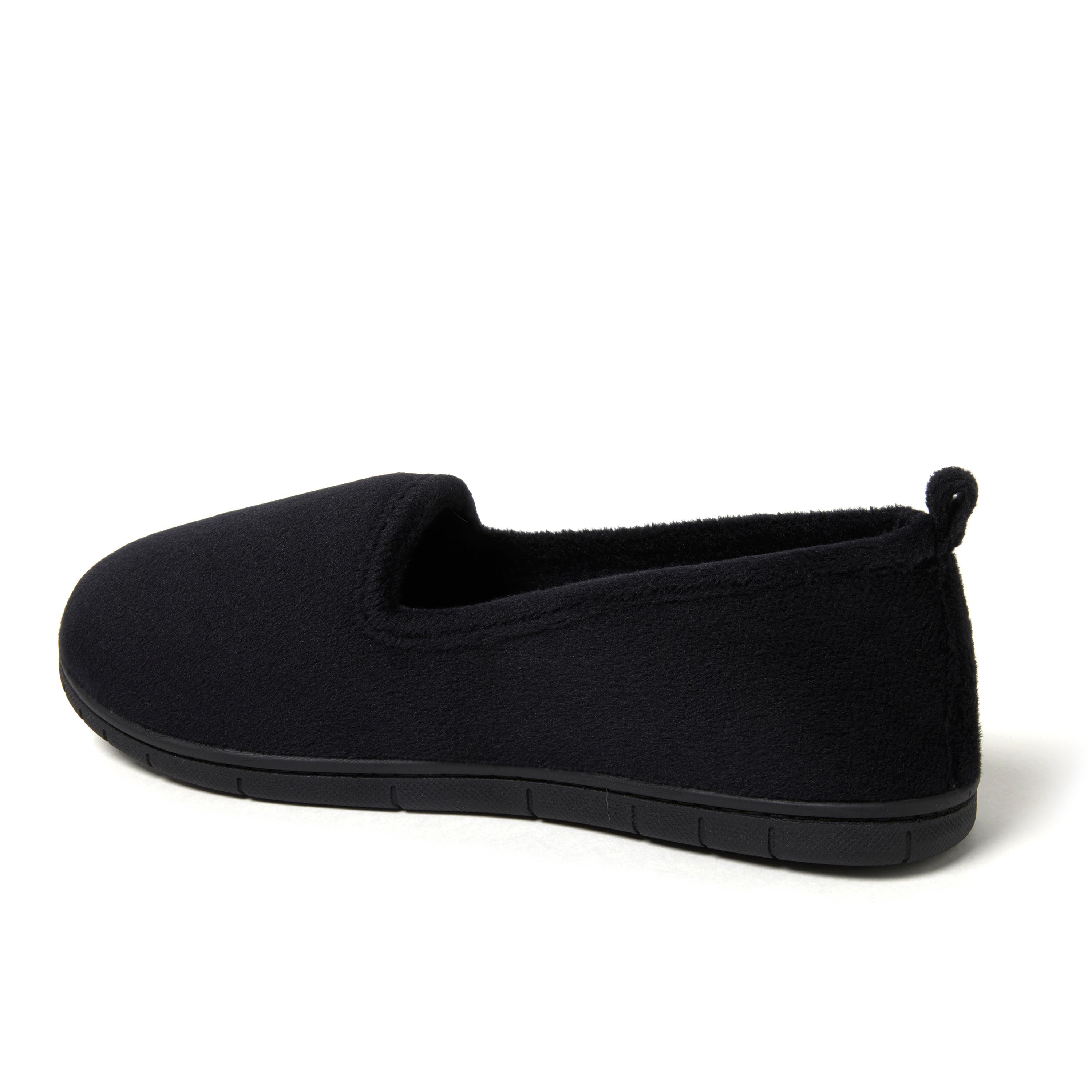 DEARFOAMS Rachel Velour Closed Back Slipper, Alternate, color, Black