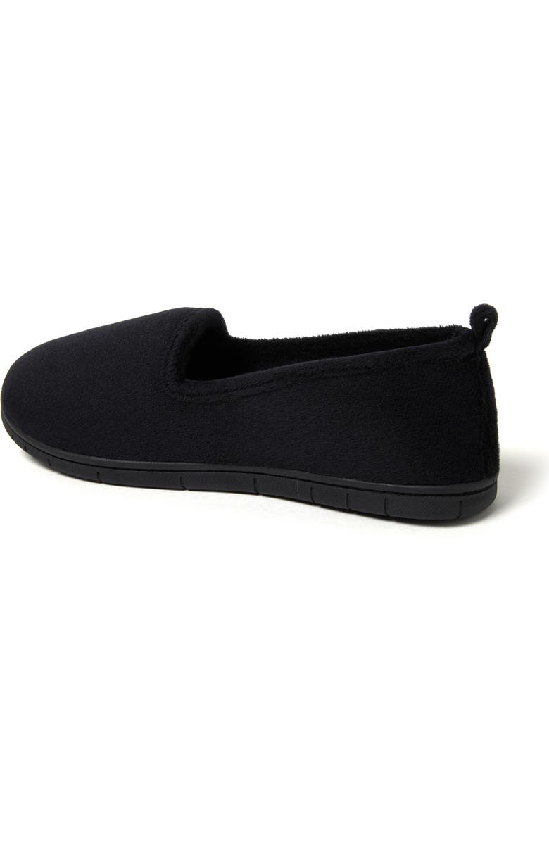 DEARFOAMS Rachel Velour Closed Back Slipper, Alternate, color, Black