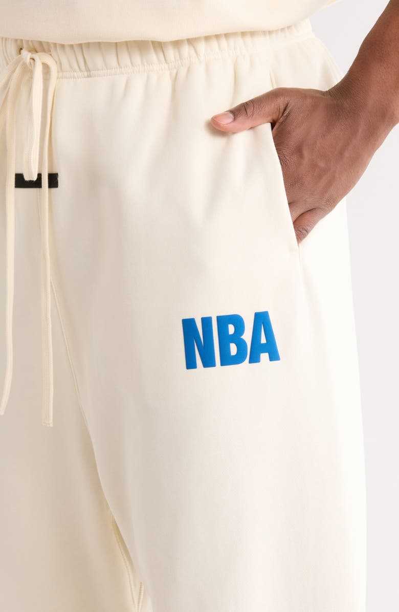 Fear of God Essentials x NBA Lounge Fleece Sweatpants, Alternate, color, Cream White