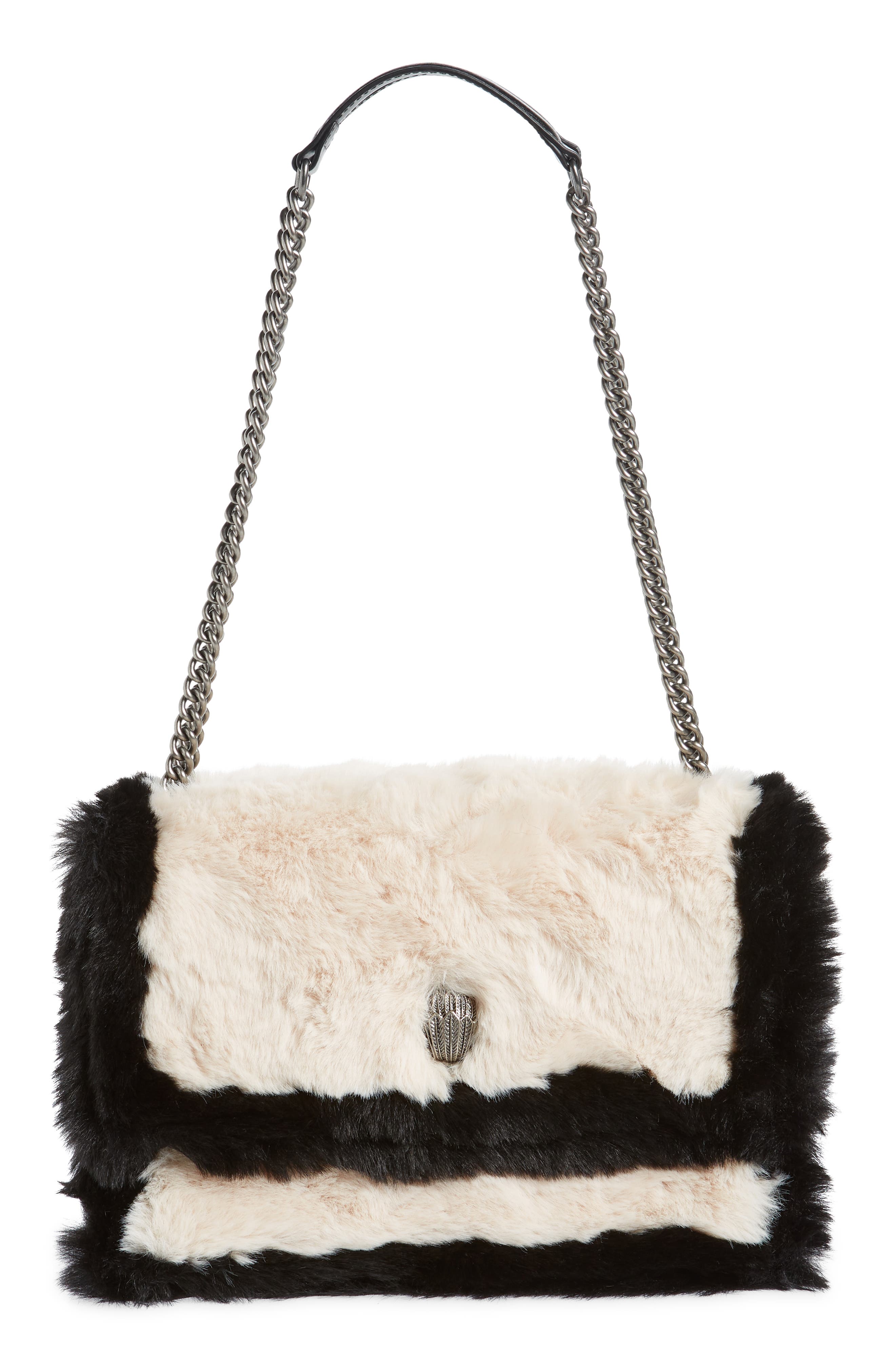 Kurt Geiger London Shoreditch Convertible Faux Fur Crossbody Bag, Main, color, 