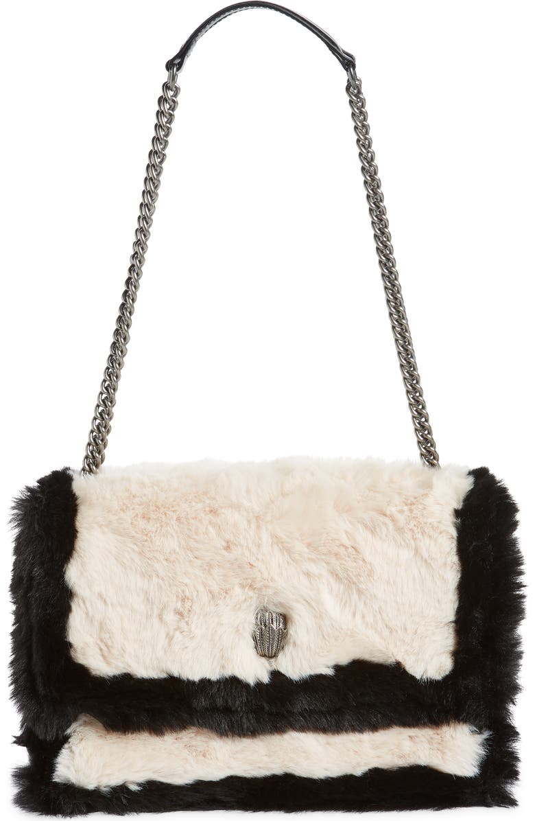 Kurt Geiger London Shoreditch Convertible Faux Fur Crossbody Bag, Main, color,