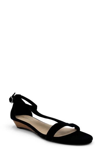 Shop Chelsea Crew Samira Wedge Sandal In Black Suede
