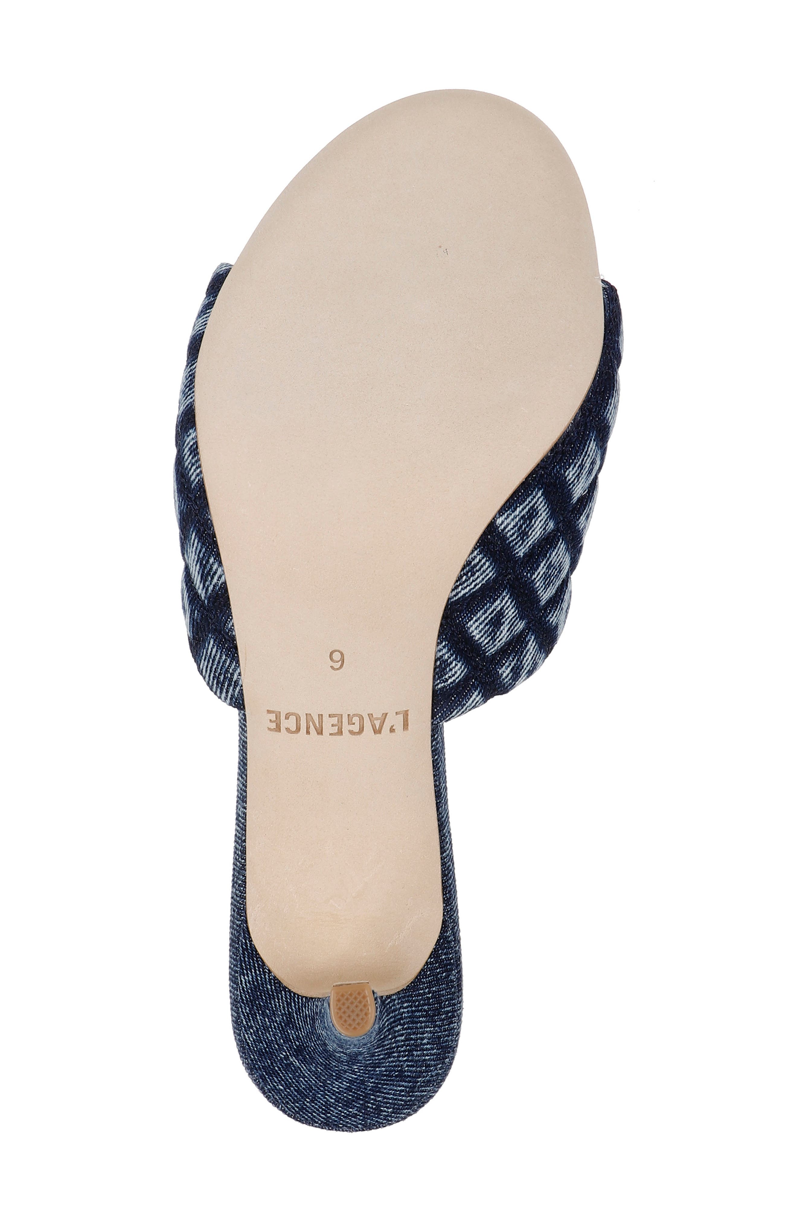 L'AGENCE Denise Slide Sandal, Alternate, color, Dark Denim