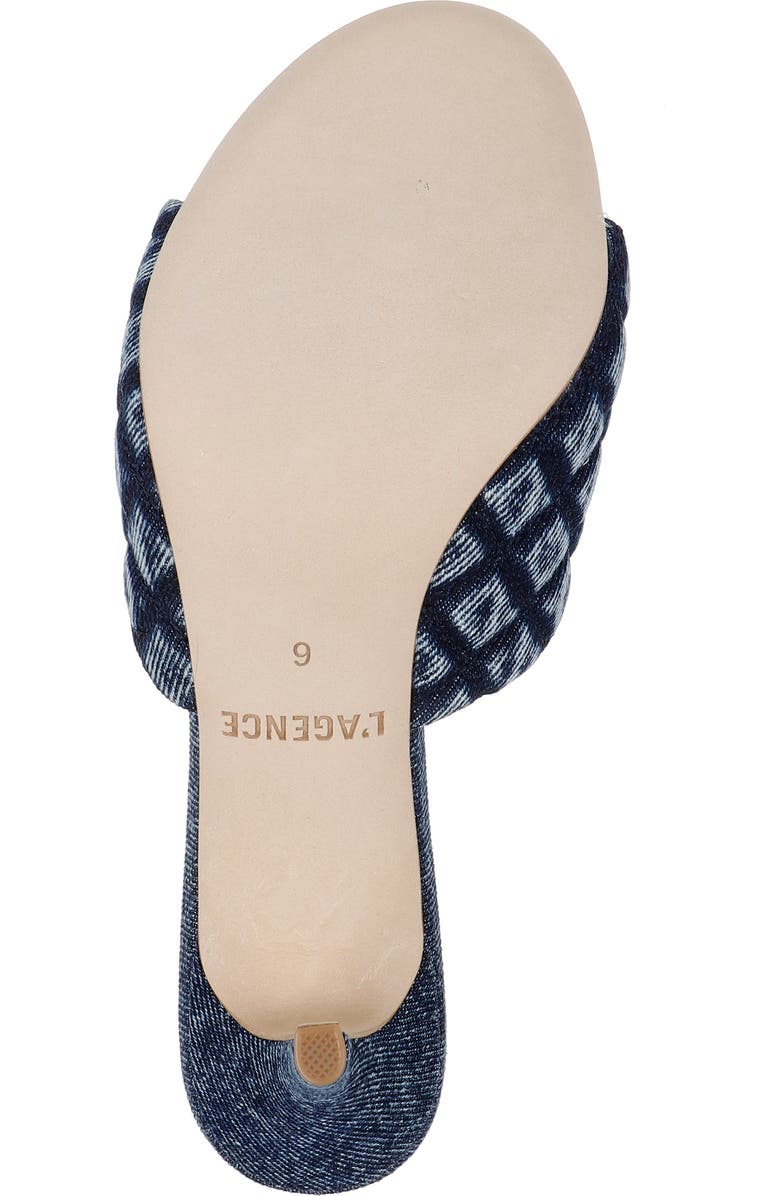 L'AGENCE Denise Slide Sandal, Alternate, color, Dark Denim