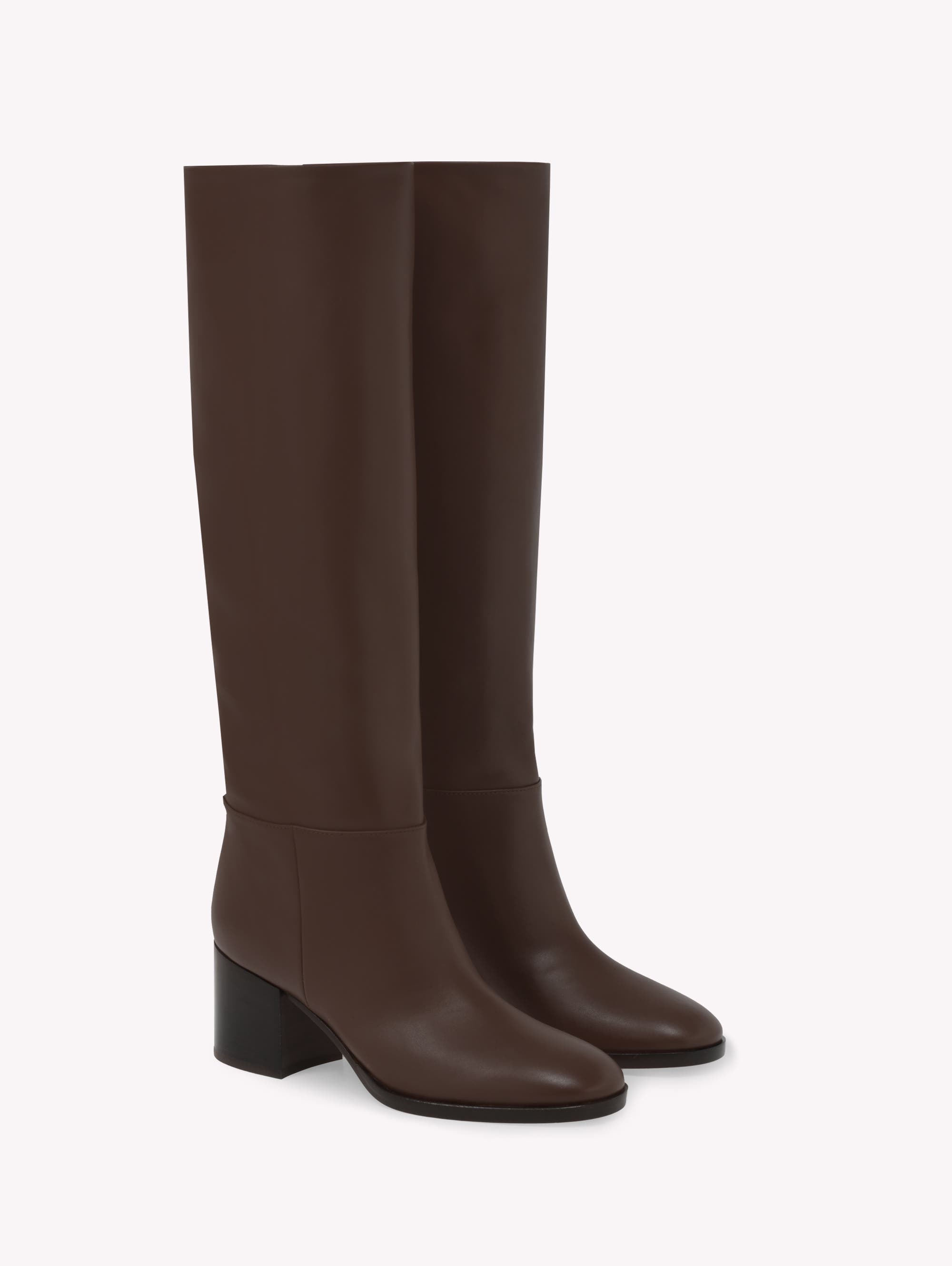 Gianvito Rossi Santiago 60 Boots, Alternate, color, Brown
