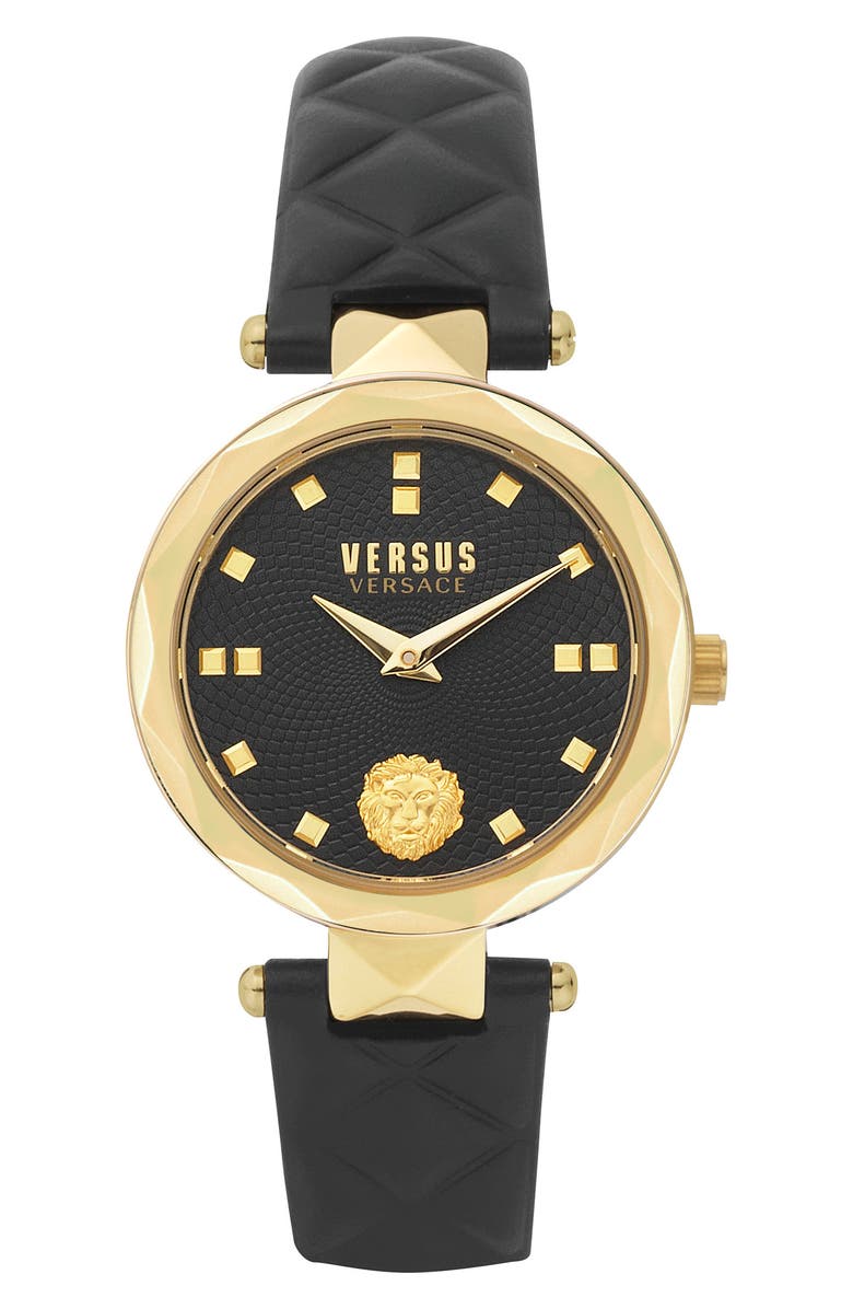 VERSUS Versace Convent Garden Leather Strap Watch, 32mm, Main, color,