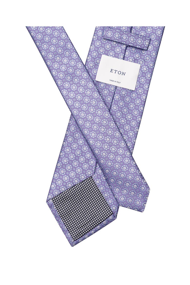 Medallion Silk Tie, Alternate, color, MEDIUM PURPLE