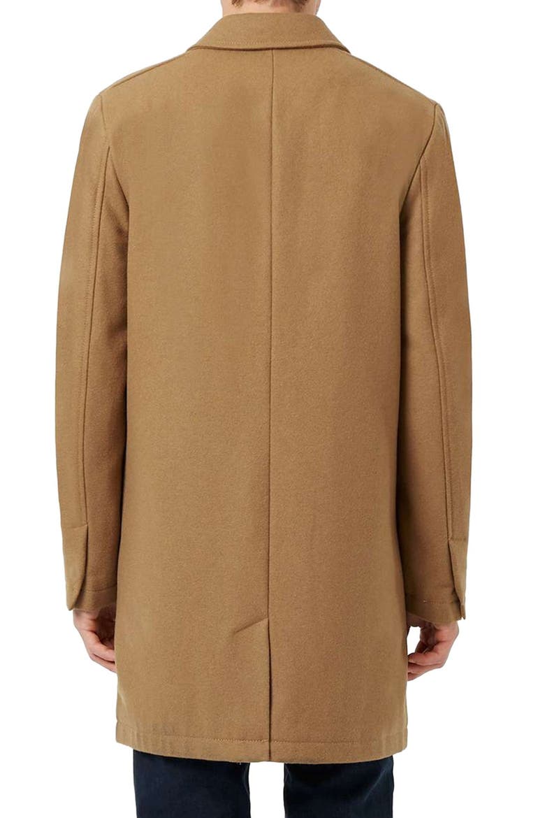 Wool Blend Overcoat, Alternate, color, BROWN