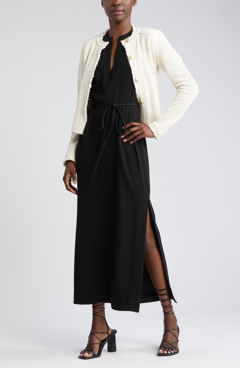 rag & bone Harriet Tie Waist Sleeveless Maxi Dress, Main, color, Black