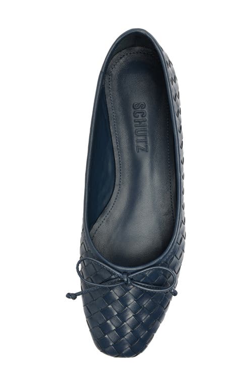 Schutz Arissa Woven Ballet Flat In Drees Blue