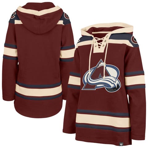 Women's '47  Burgundy Colorado Avalanche Superior Lacer Pullover Hoodie